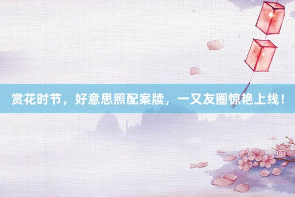 赏花时节，好意思照配案牍，一又友圈惊艳上线！